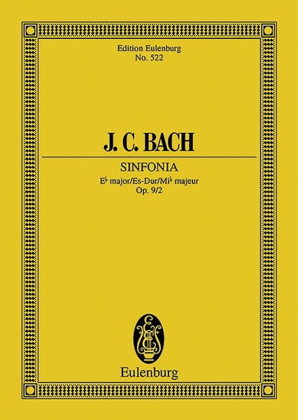 Bach: Symphony Eb major Opus 9/2 (Study Score) published by Eulenburg